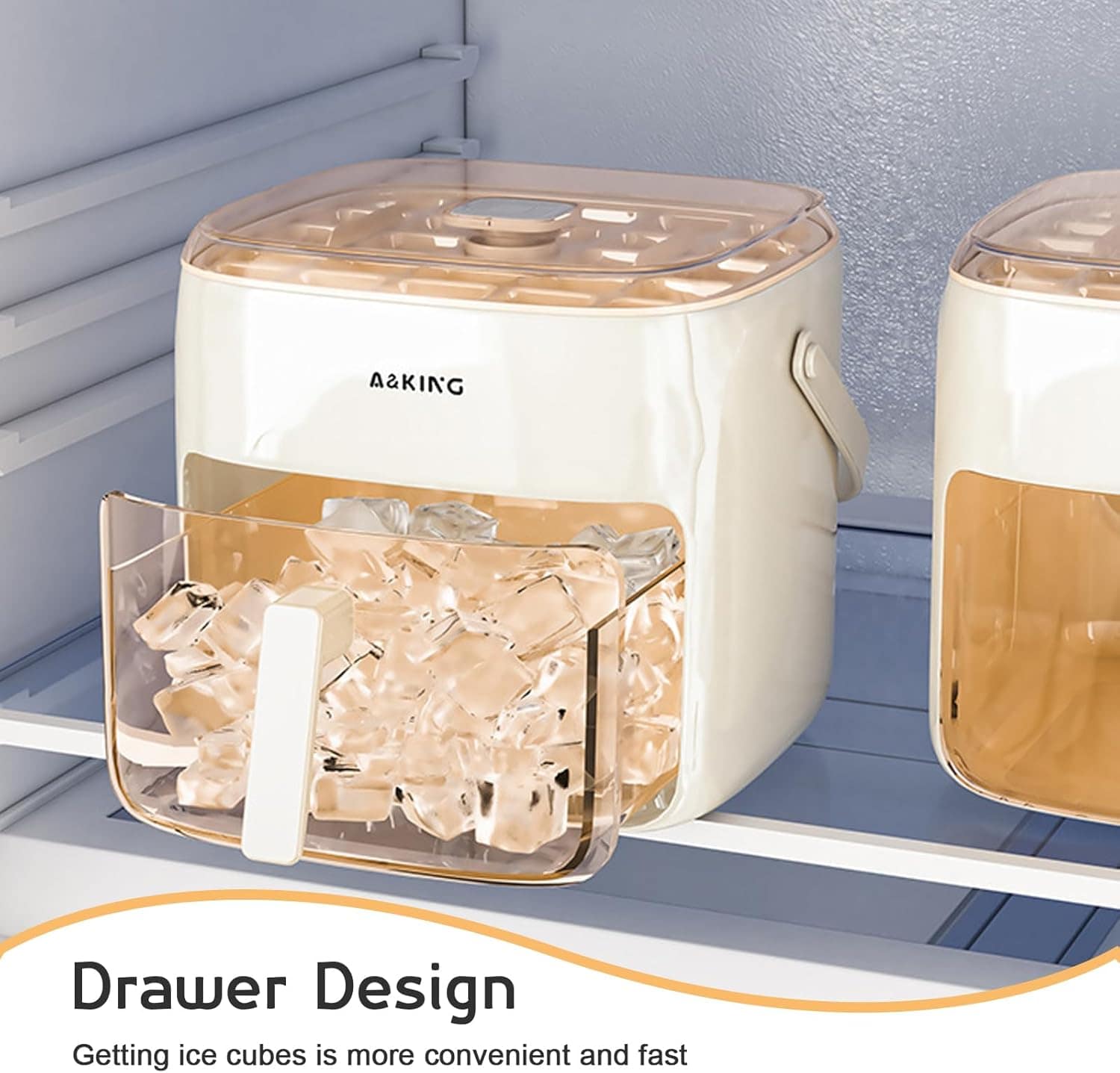 FTNESGYM Bandeja para cubos de gelo com tampa e lixeira, for... - Image 6