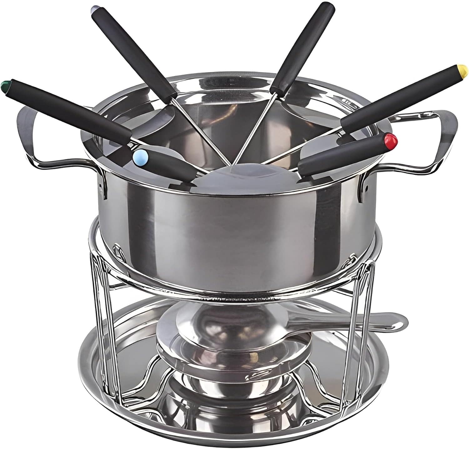 Conjunto De Fondue Em Aço Inox Com 11 Peças