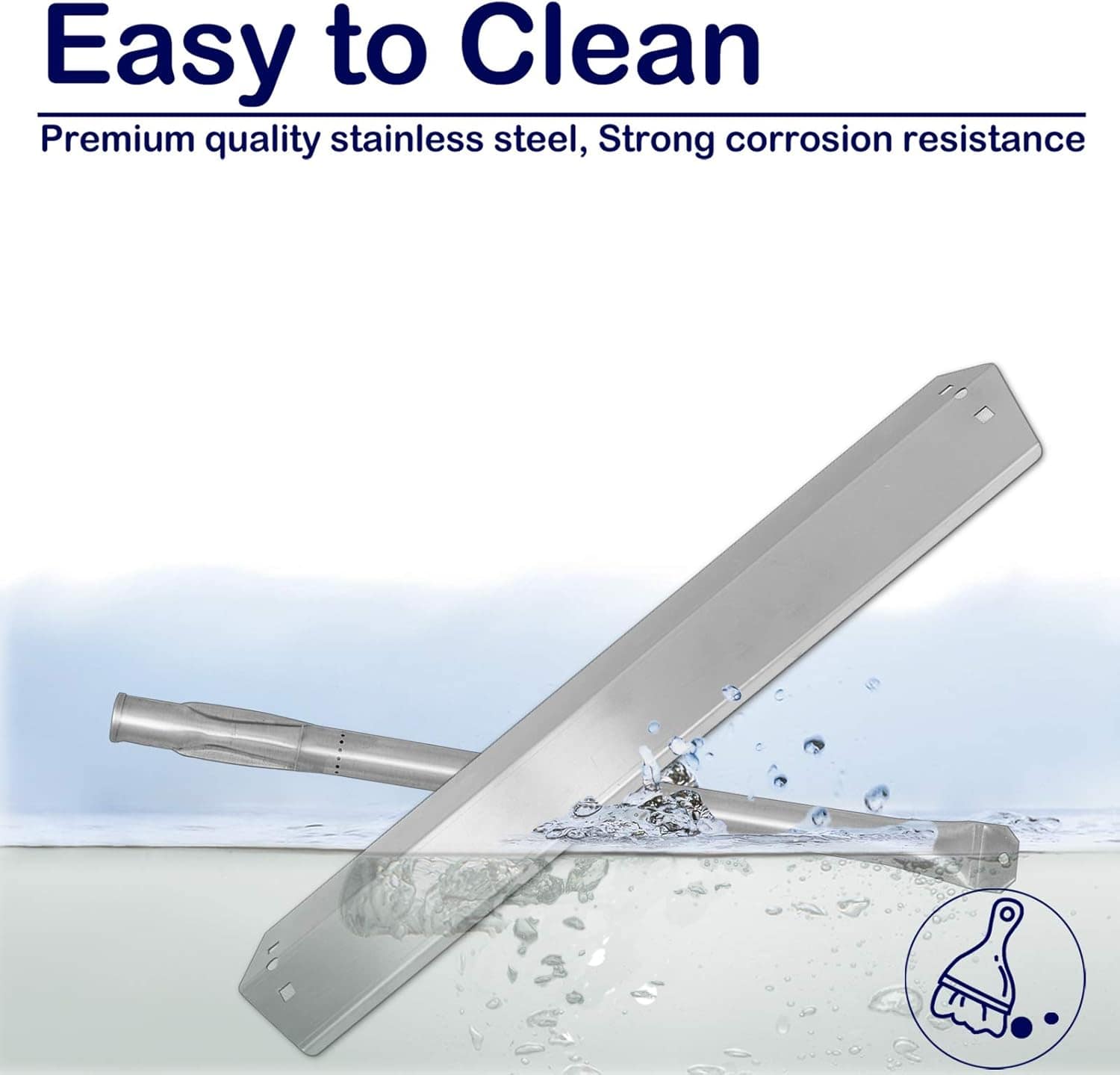 Queimador de churrasqueira a gás e escudo térmico de aço ino... - Image 3