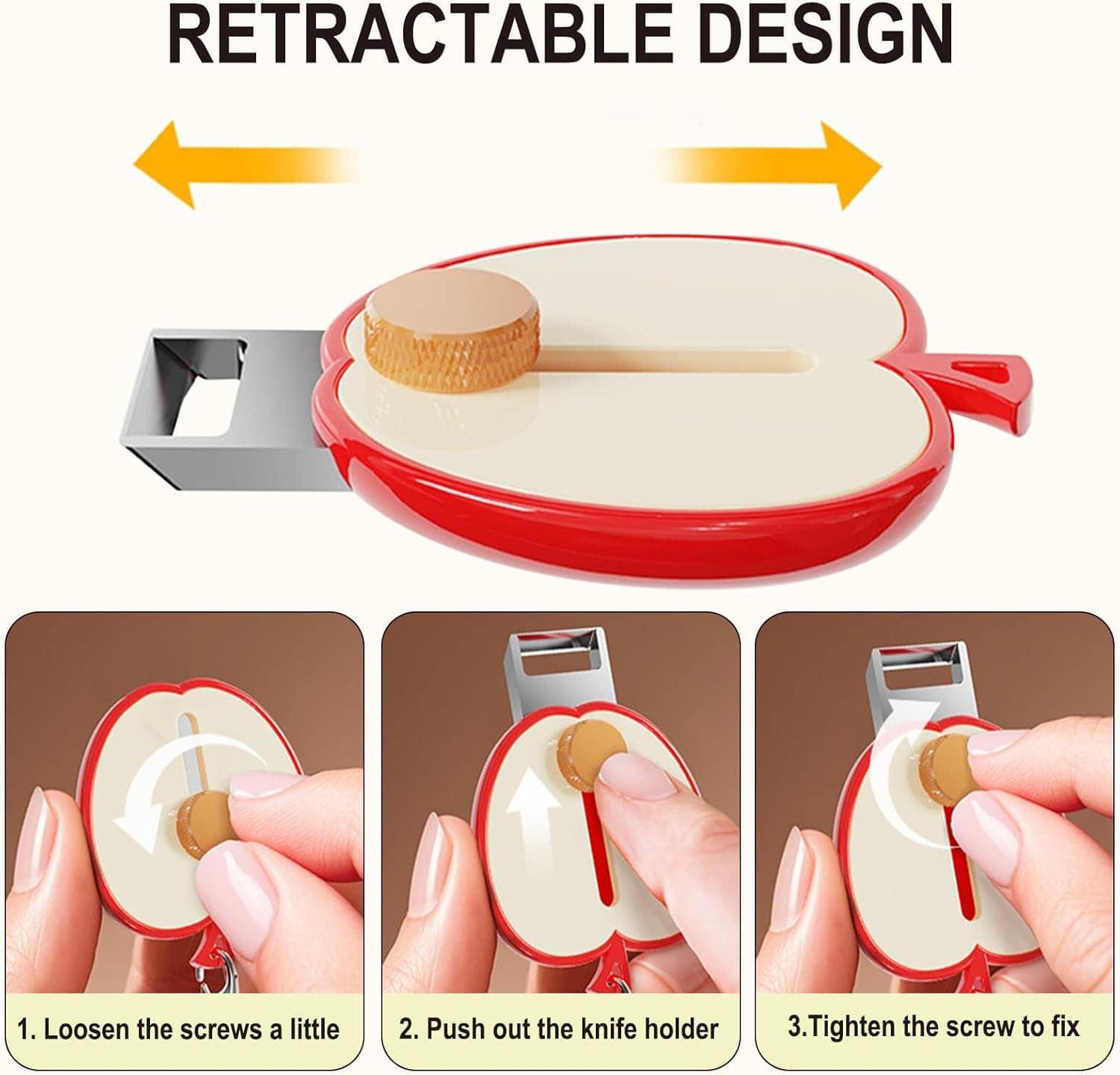 2 peças de descascador de frutas e vegetais em forma de maçã... - Image 3