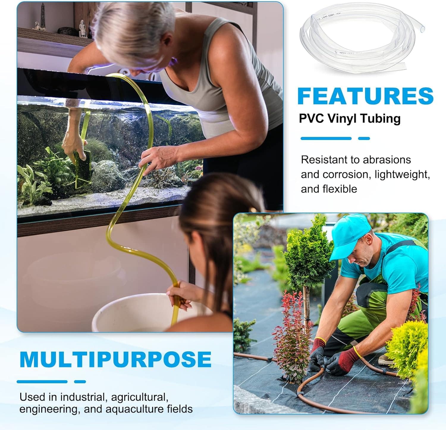 PATIKIL 2 tubos de plástico, tubo transparente de vinil de 2... - Image 4