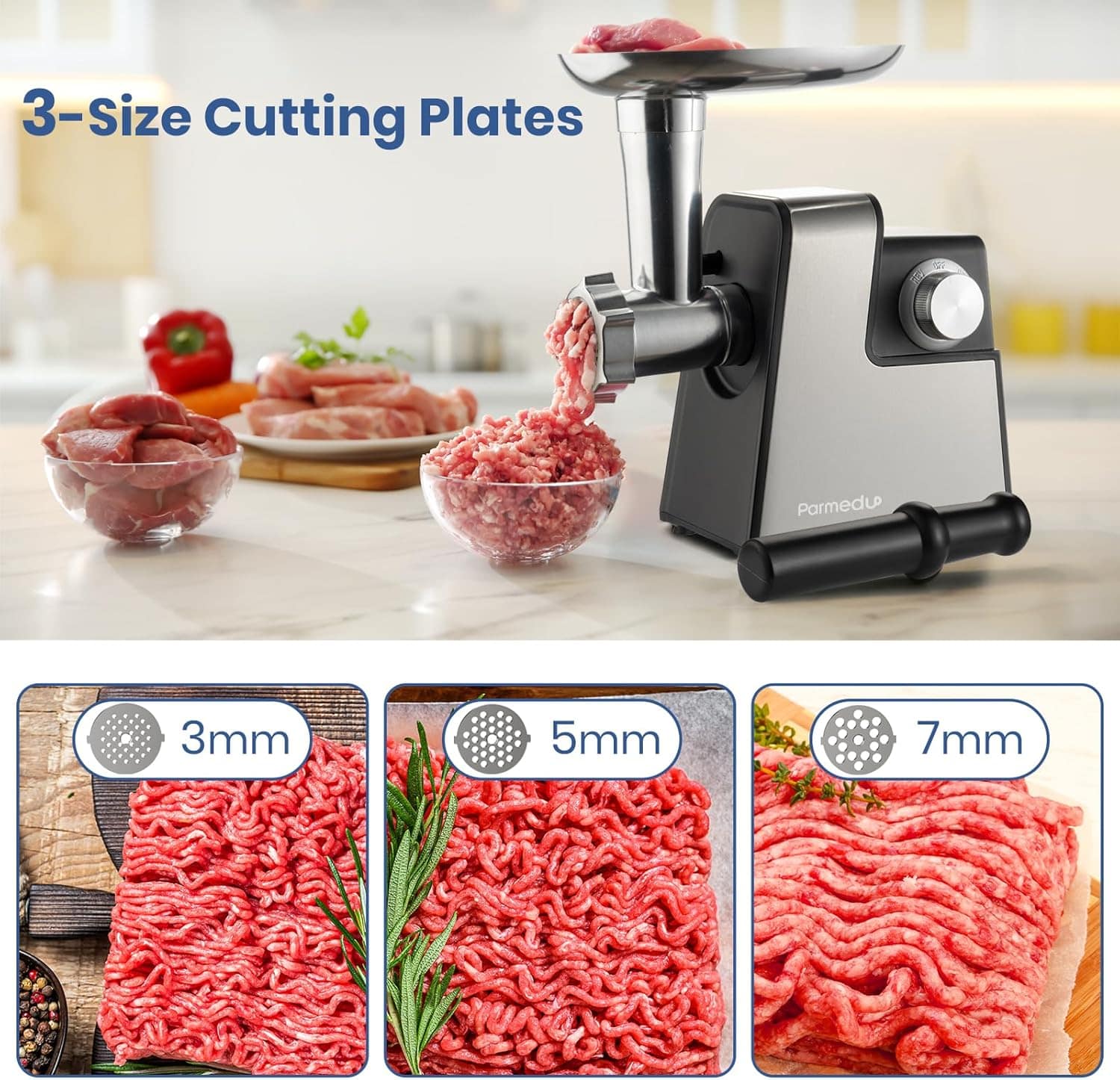 Parmedu Moedor De Carne Elétrico Compacto Para Uso Doméstico... - Image 3