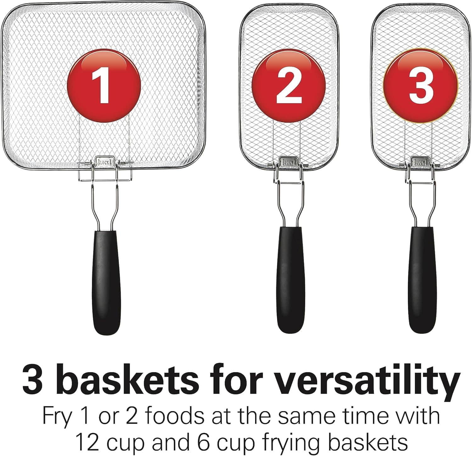 Hamilton Beach Fritadeira Elétrica de Cesta Tripla, 19 xícar... - Image 4