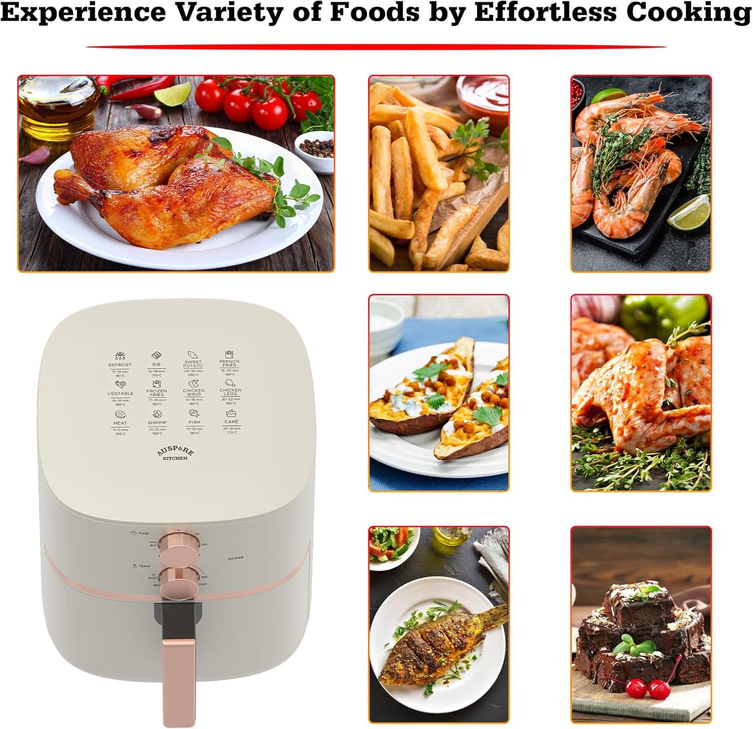 Auspure Fritadeira a Ar 4,5 L com Tecnologia X Cyclone, Croc... | É bom mesmo? Descubra antes de comprar - Image 4