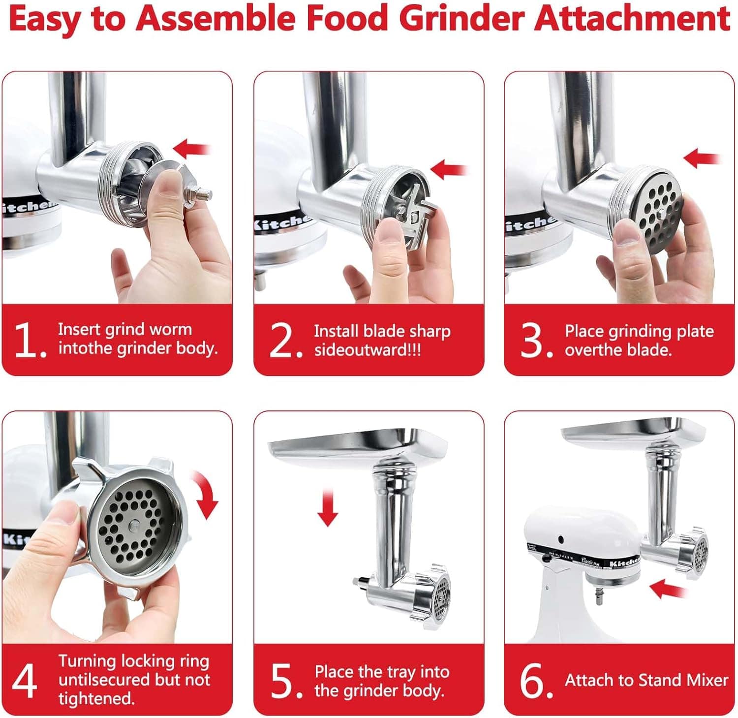 Acessório para moedor de carne compatível com a batedeira Ki... - Image 5