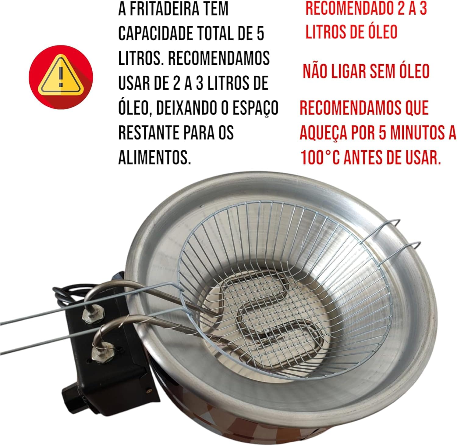 Fritadeira Elétrica Industrial Redonda 5 L Aço Inoxidável (2... | É bom mesmo? Descubra antes de comprar - Image 8
