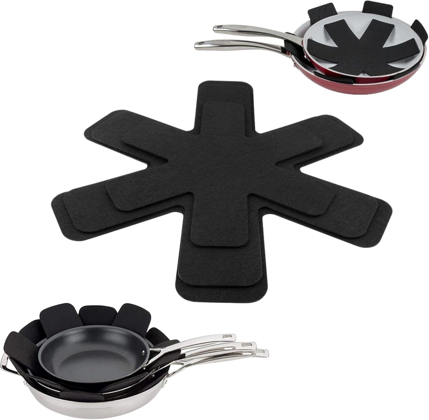 Kit 6 Pçs Protetor Panela Frigideira Travessas Anti Risco p ...