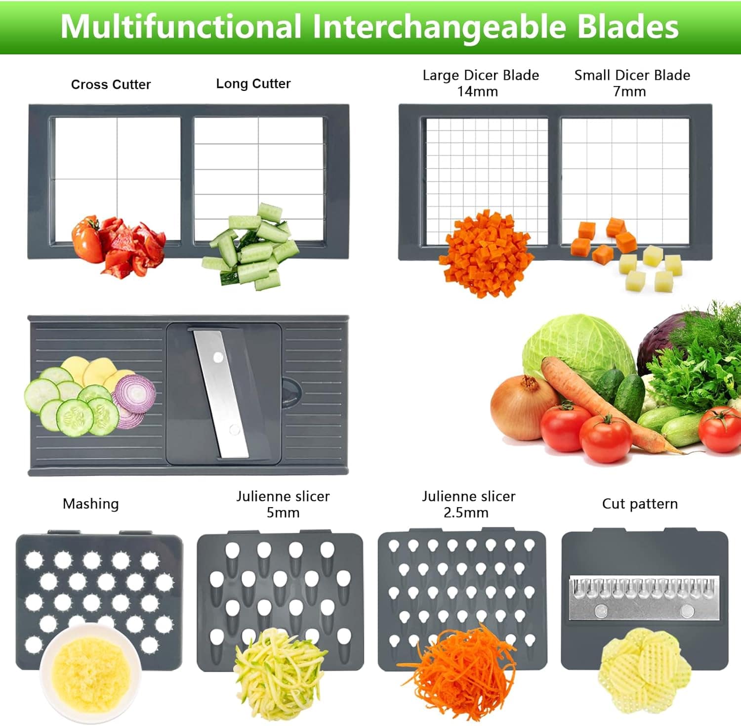 SUREWIN Cortador de legumes, cortador de cebola, cortador de... - Image 2