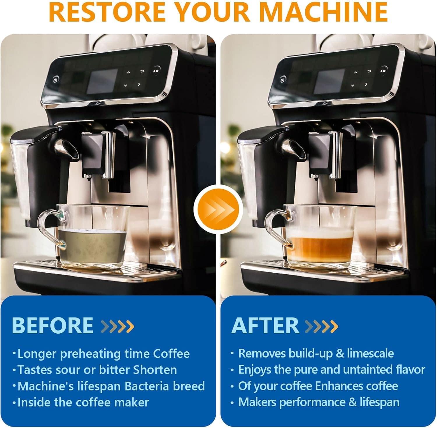 Limpador de máquina de café, descalcificante, pacote com 34,... - Image 3