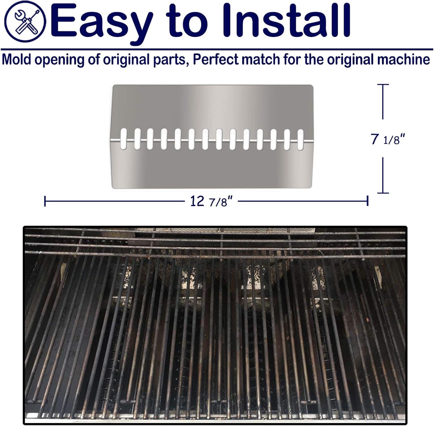 Peças de churrasqueira escudo de placa térmica de aço inoxid... - Image 2