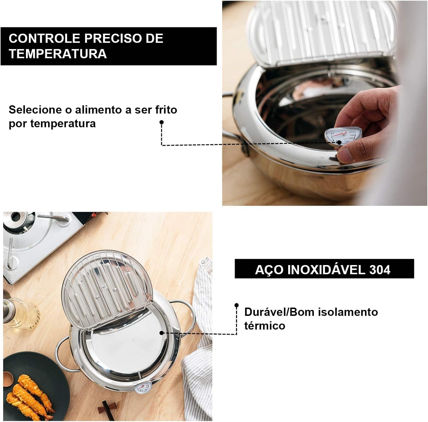 Fritadeira Oleo, Fritadeira Japonesa em Aço Inox, 20cm, 3.4L... | É bom mesmo? Descubra antes de comprar - Image 4