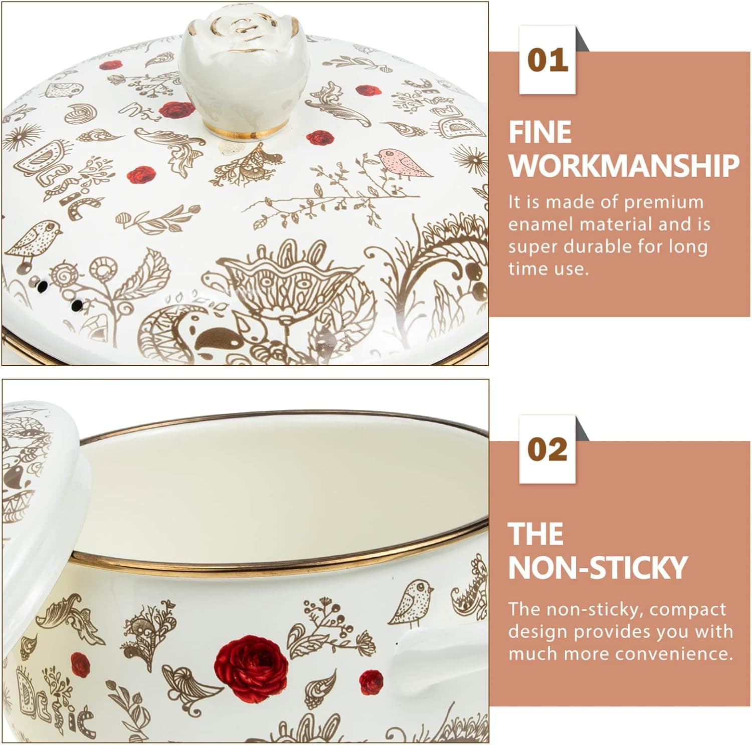 Panela De Macarrão Panela Para Fogão Panela De Sopa Pote Com... - Image 8