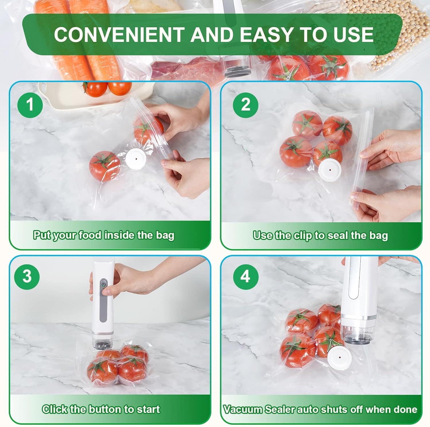 Seladora a vácuo portátil para alimentos, economia de alimen... - Image 6