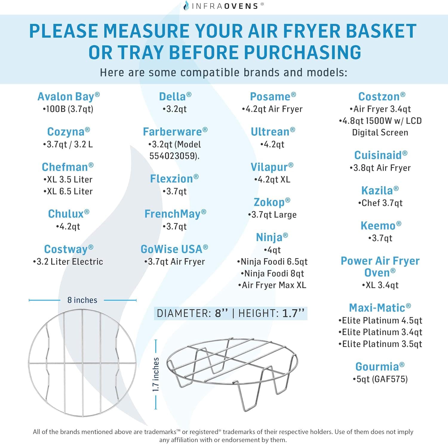 Conjunto de grelha Air fryer de 20 cm compatível com Costway... | É bom mesmo? Descubra antes de comprar - Image 2