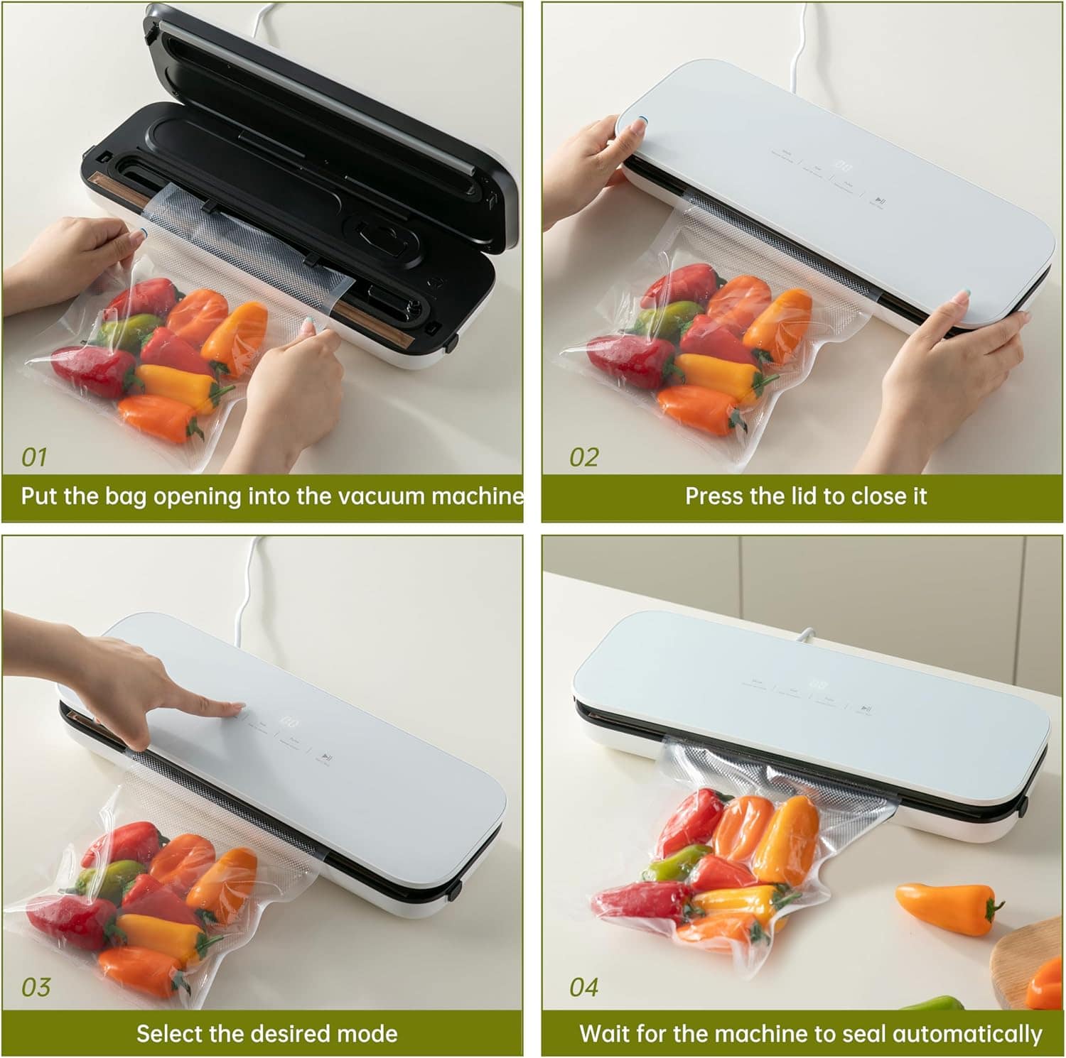 Seladora a vácuo para alimentos, potência de sucção de preci... - Image 5