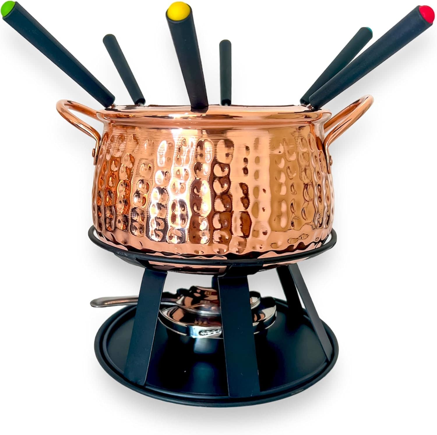 Conjunto Fondue De Cobre Puro 6 Pessoas