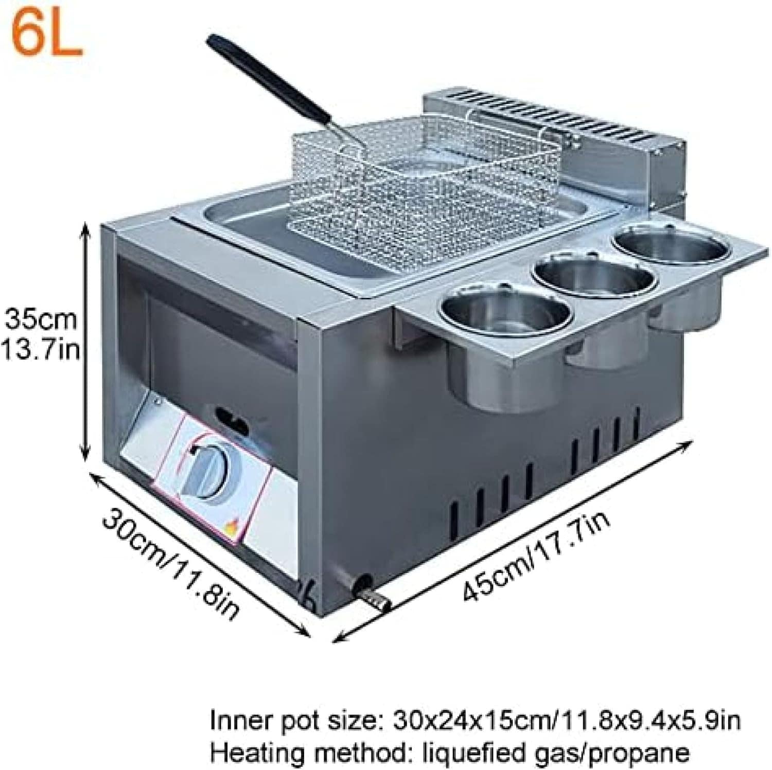 Fritadeira Profissional A Gás Profundo, Fritadeira A Gás Pro... - Image 6