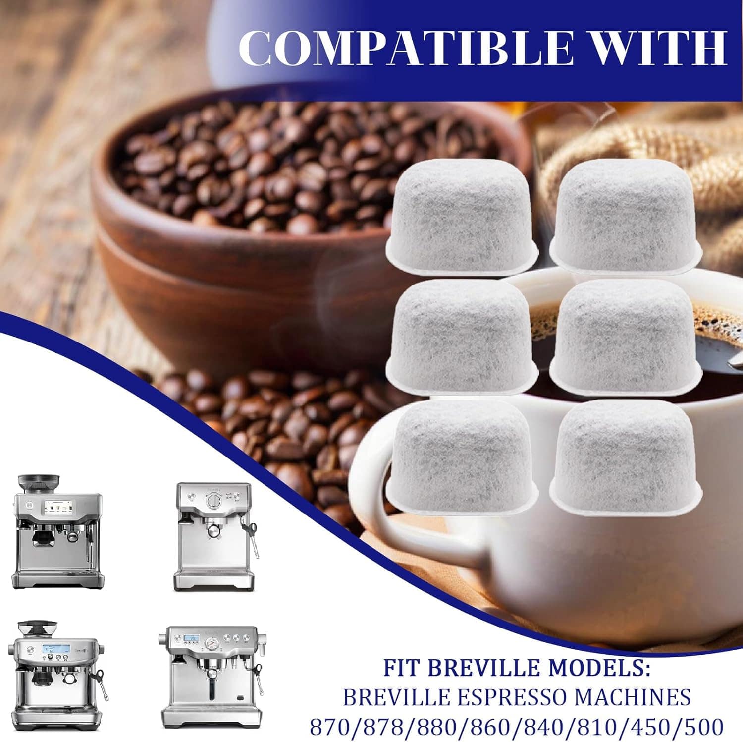 Pacote com 6 filtros de café carvão de substituição para fil... - Image 3