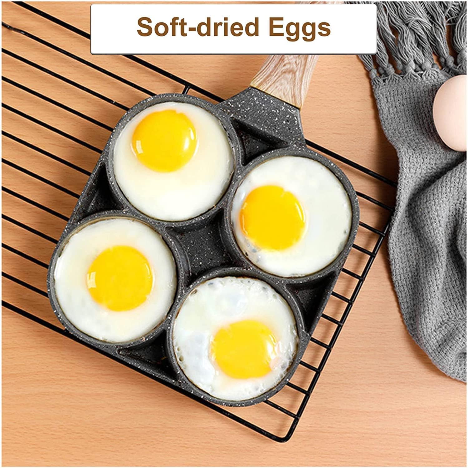 Frigideira Antiaderente Para Ovo Com 4 Divisórias 33cm - Image 3