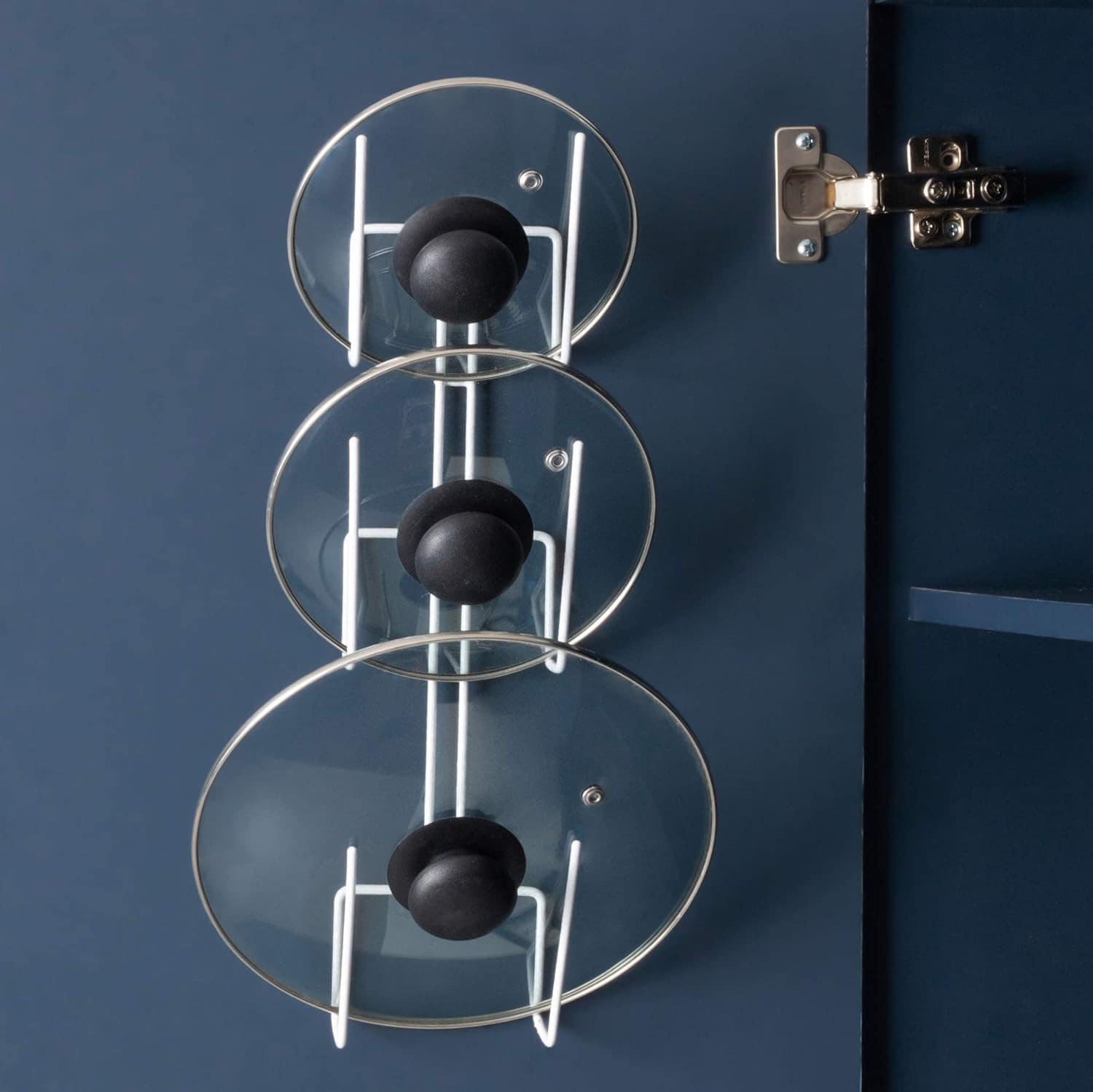 Organizador de Tampas de Panela de Cozinha, Metaltru, Branco - Image 3