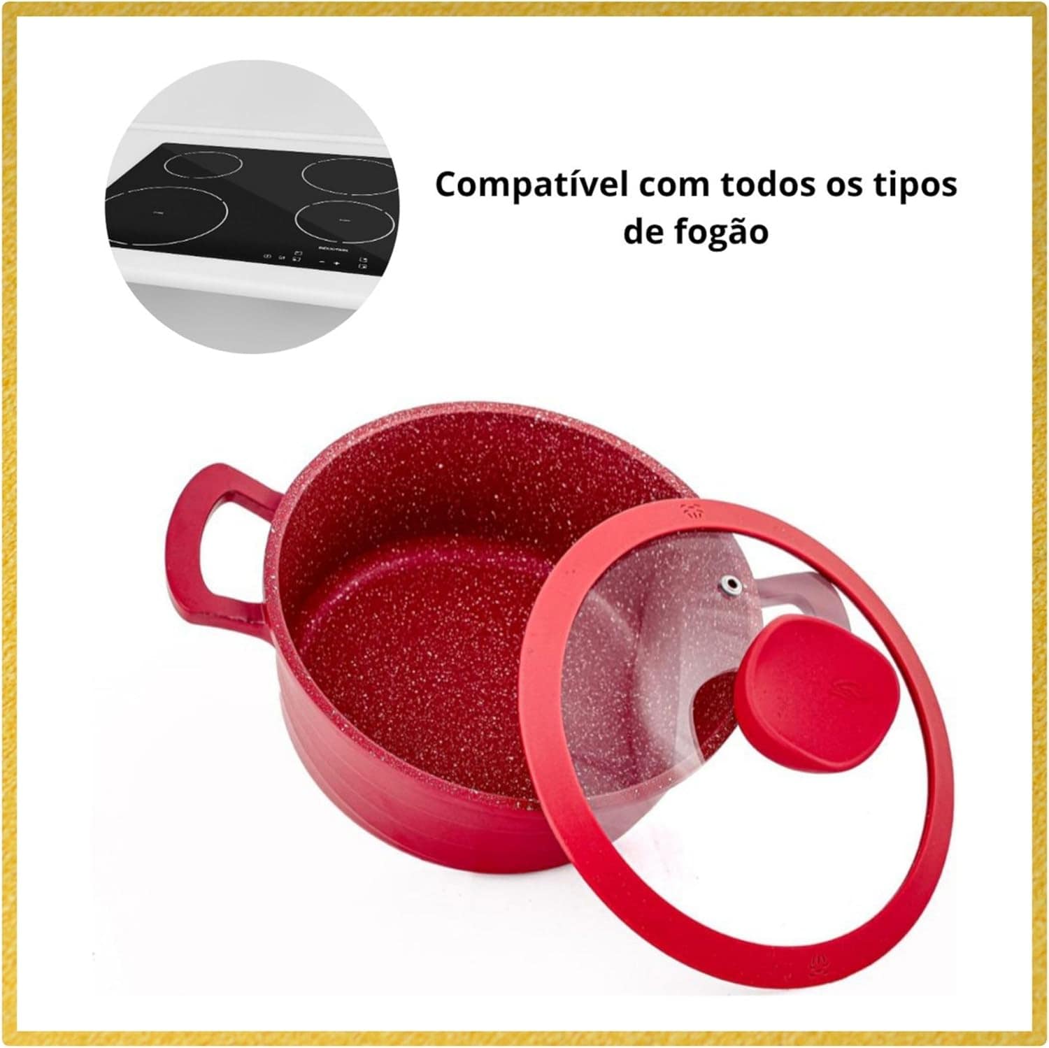 Jogo De Panelas Antiaderentes Moncoc D`lucca Italy 21 Peças ... - Image 9