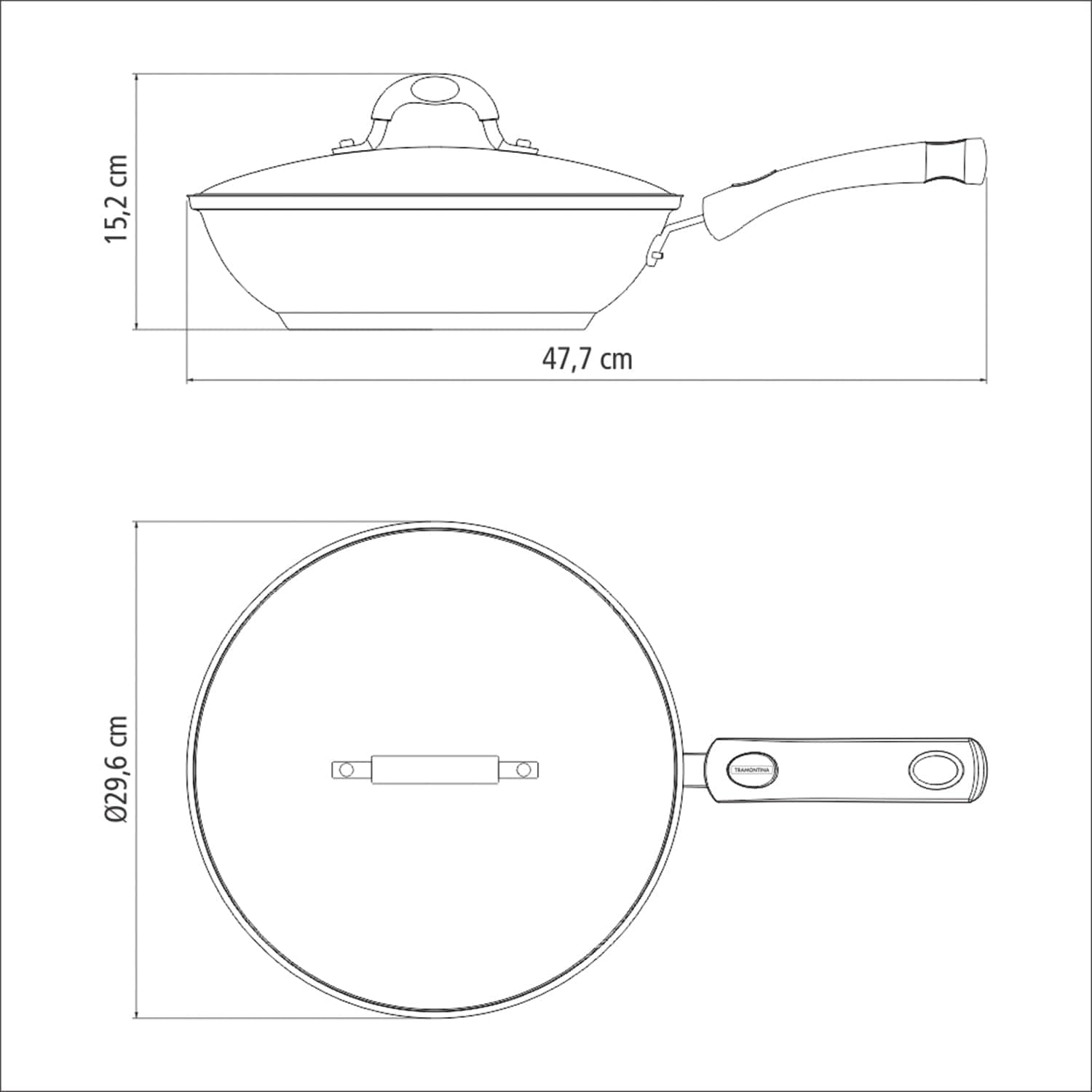 Tramontina PANELA ACO INOX WOK SOLAR SILICONE, 62138280 - Image 4