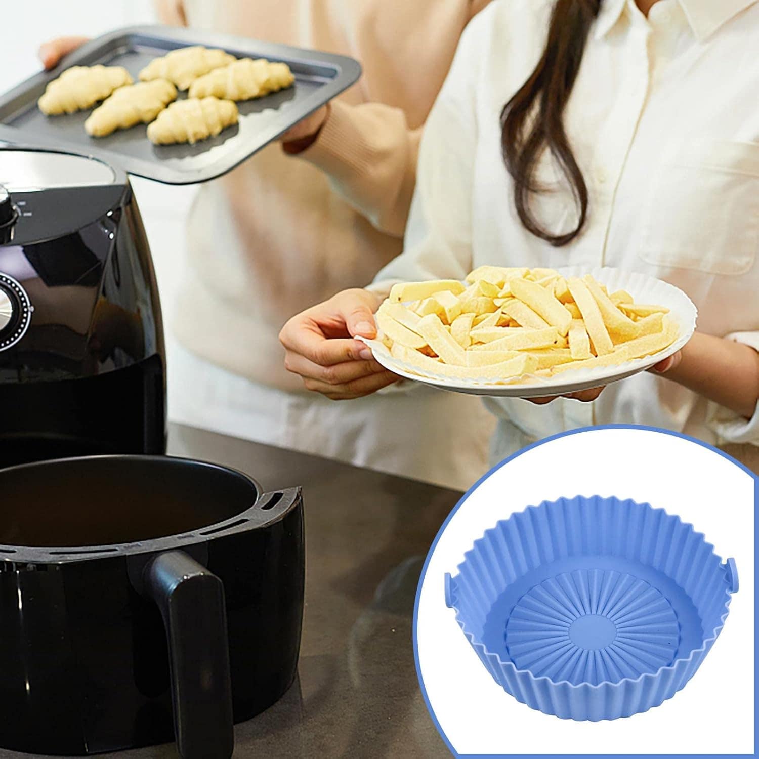 silicone Air Fryer – silicone reutilizável para fritadeira a... - Image 2