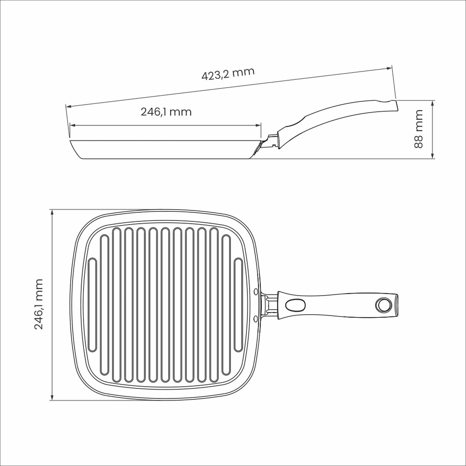 Bistequeira de Alumínio Antiaderente Turim 24cm Tramontina V... - Image 5