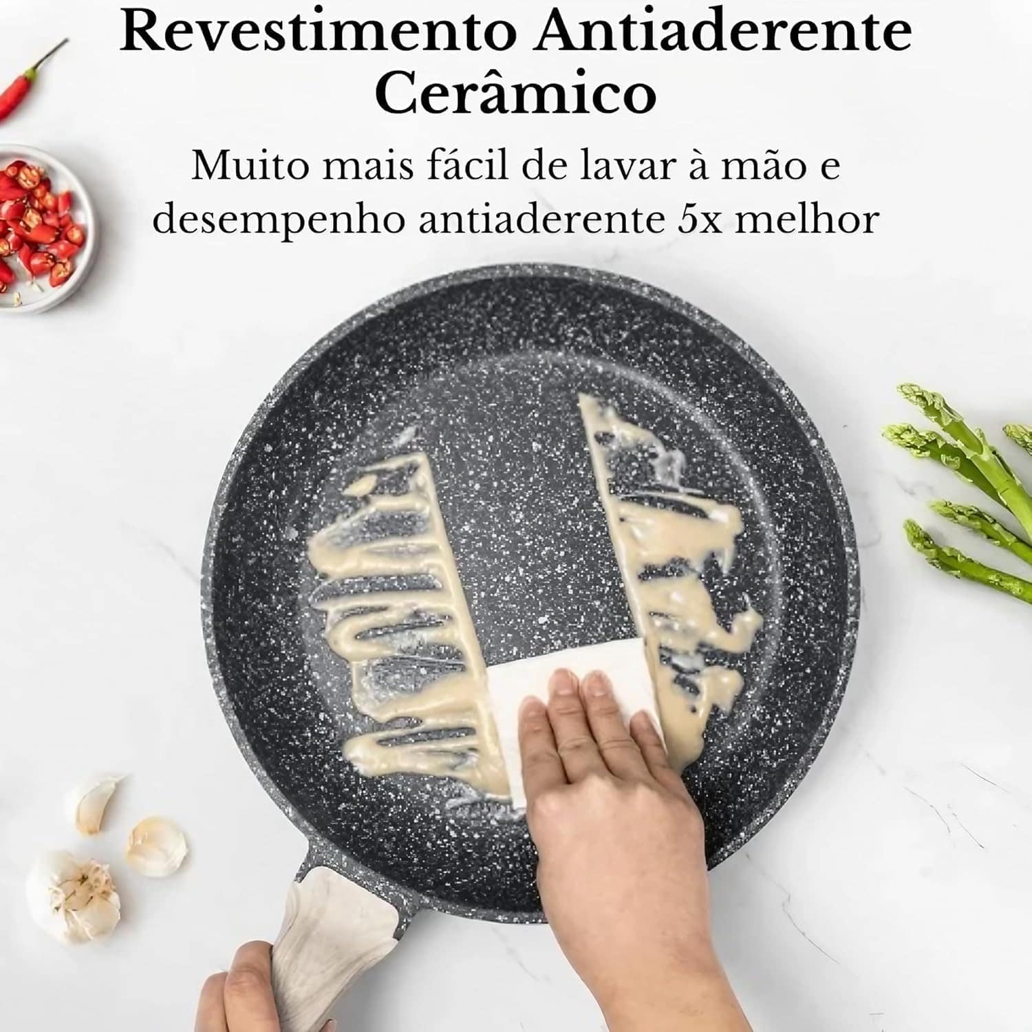 Frigideira Antiaderente Premium De Cerâmica Grande 28cm Comp... - Image 2