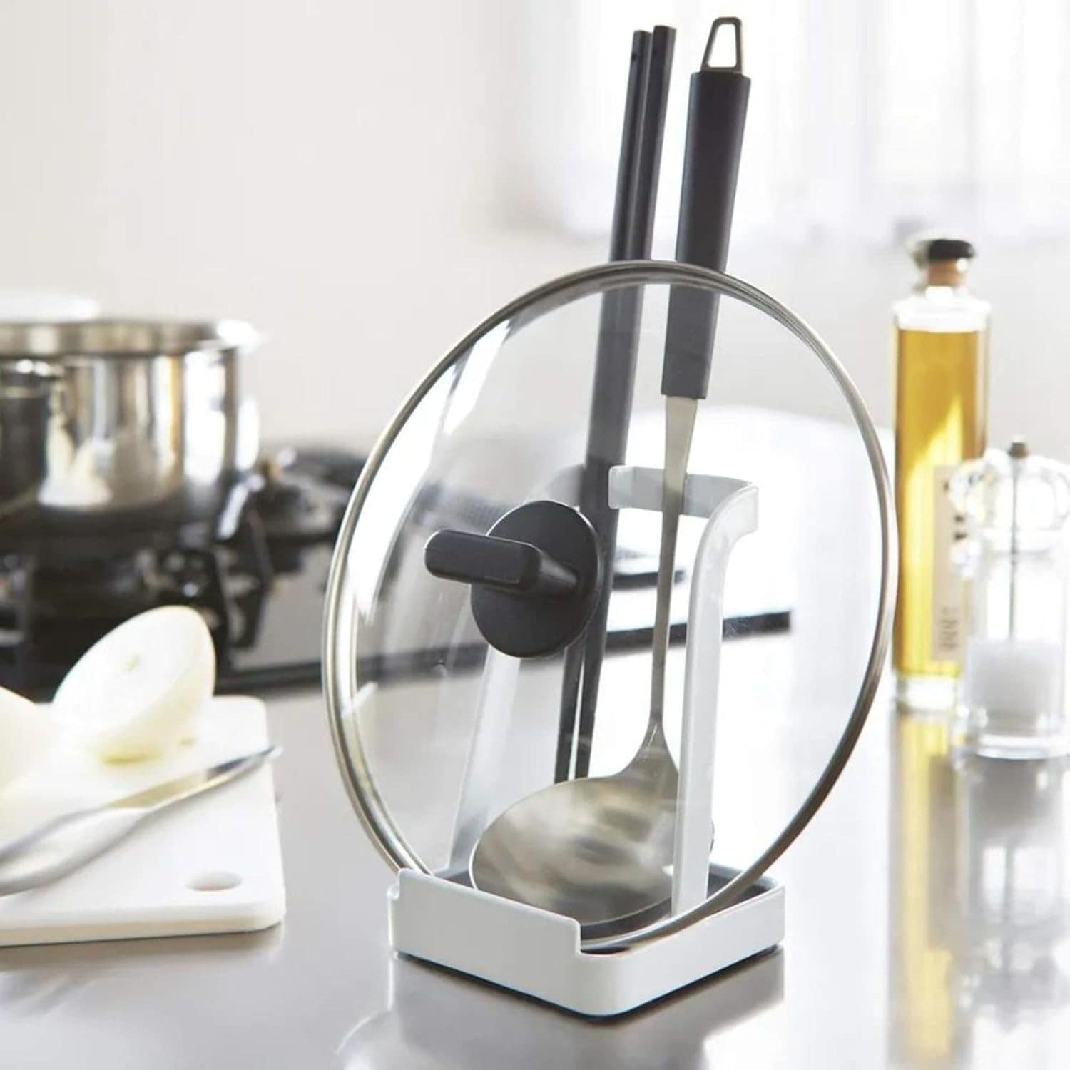 Suporte de tampa de panela Tayro: Suporte de tampa de aço pa... - Image 5