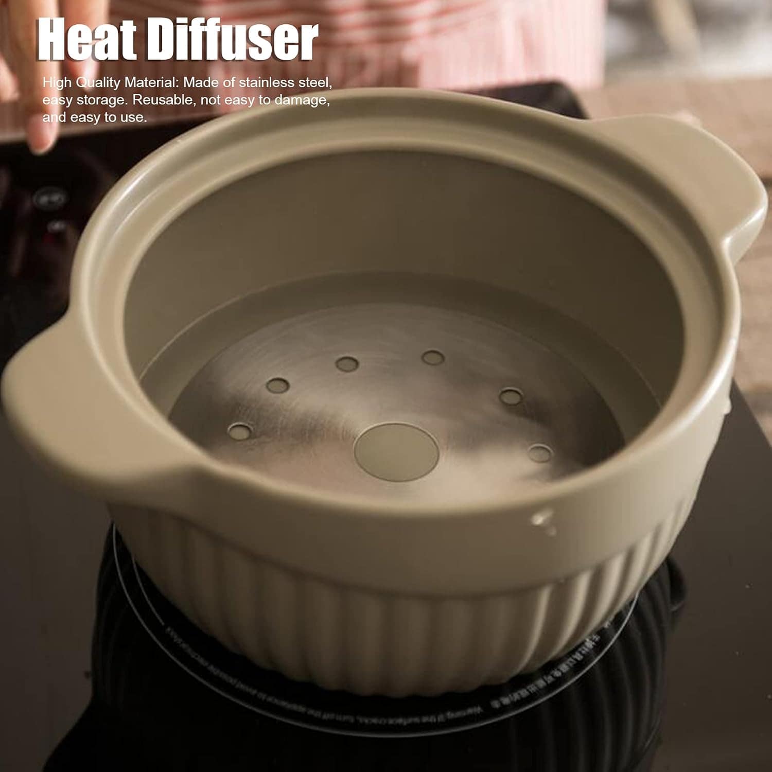 Placa guia térmica, difusor de calor de aço inoxidável induç... - Image 2