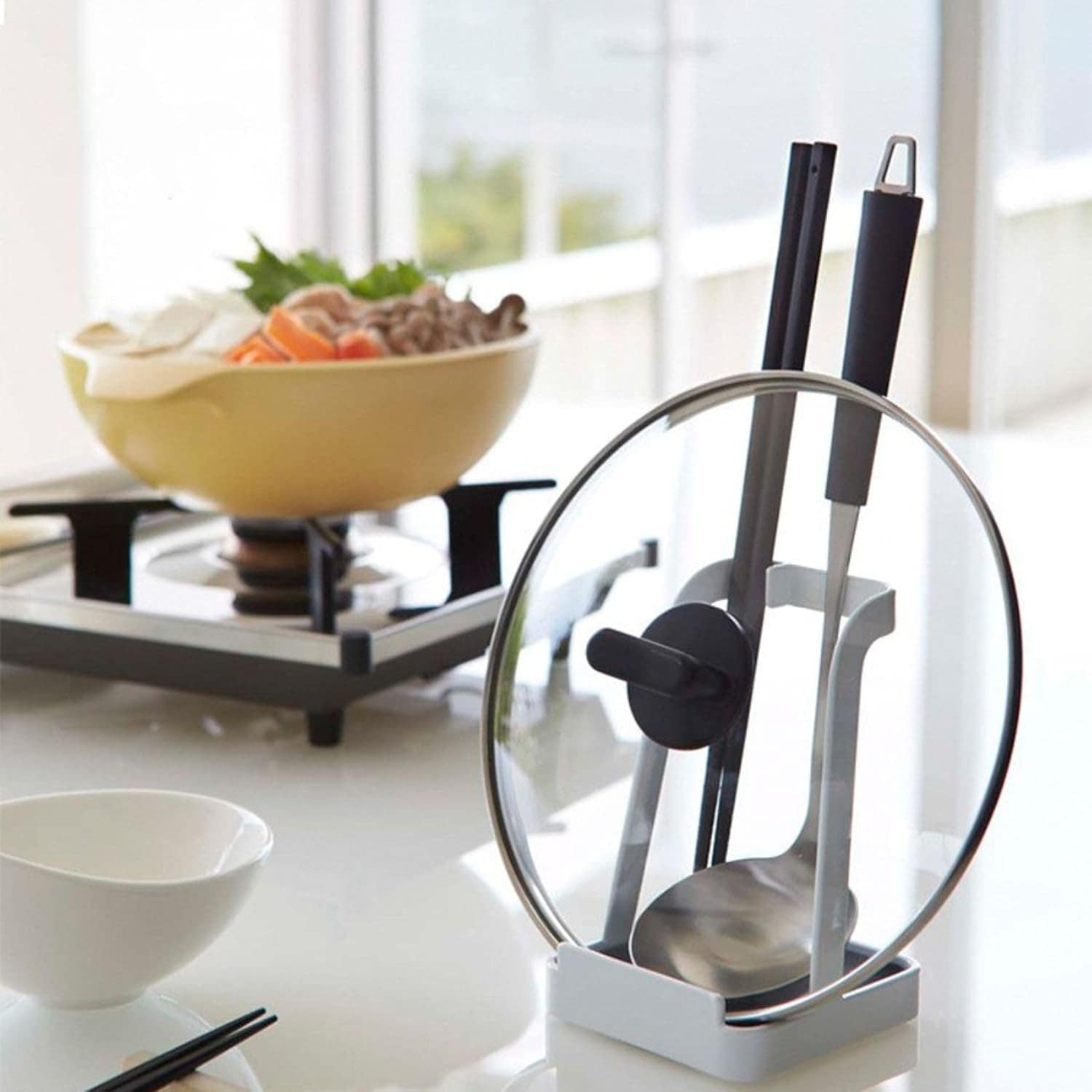 Suporte de tampa de panela Tayro: Suporte de tampa de aço pa... - Image 3