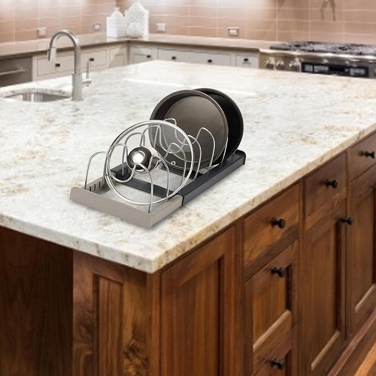 Organizador para Panelas Expansível, Tampas e Utensílios de ... - Image 2