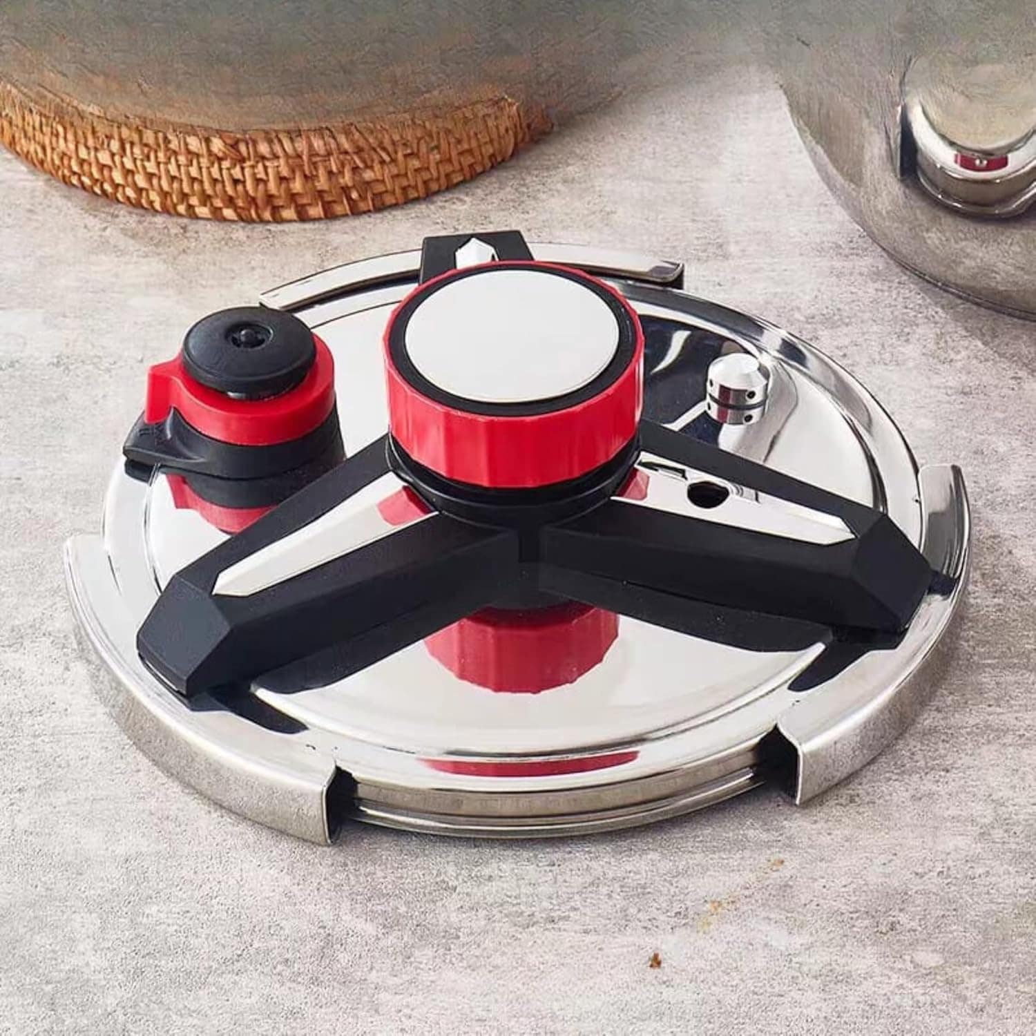 Panela de Pressão de Luxo em Aço Inoxidável Não Tóxico, de 6...