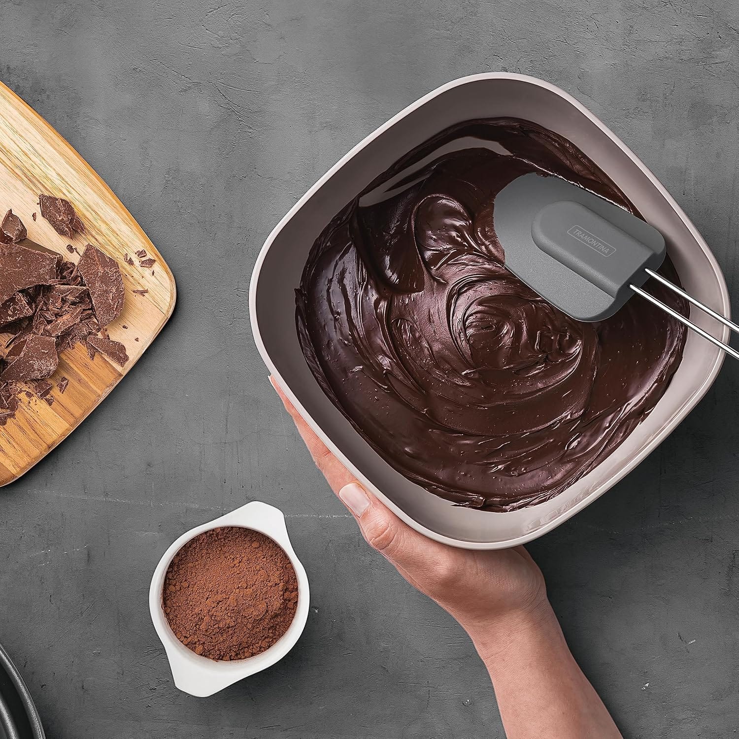 Espátula Molde em Silicone Cinza com Cabo em Aço Inox Tramon... - Image 3