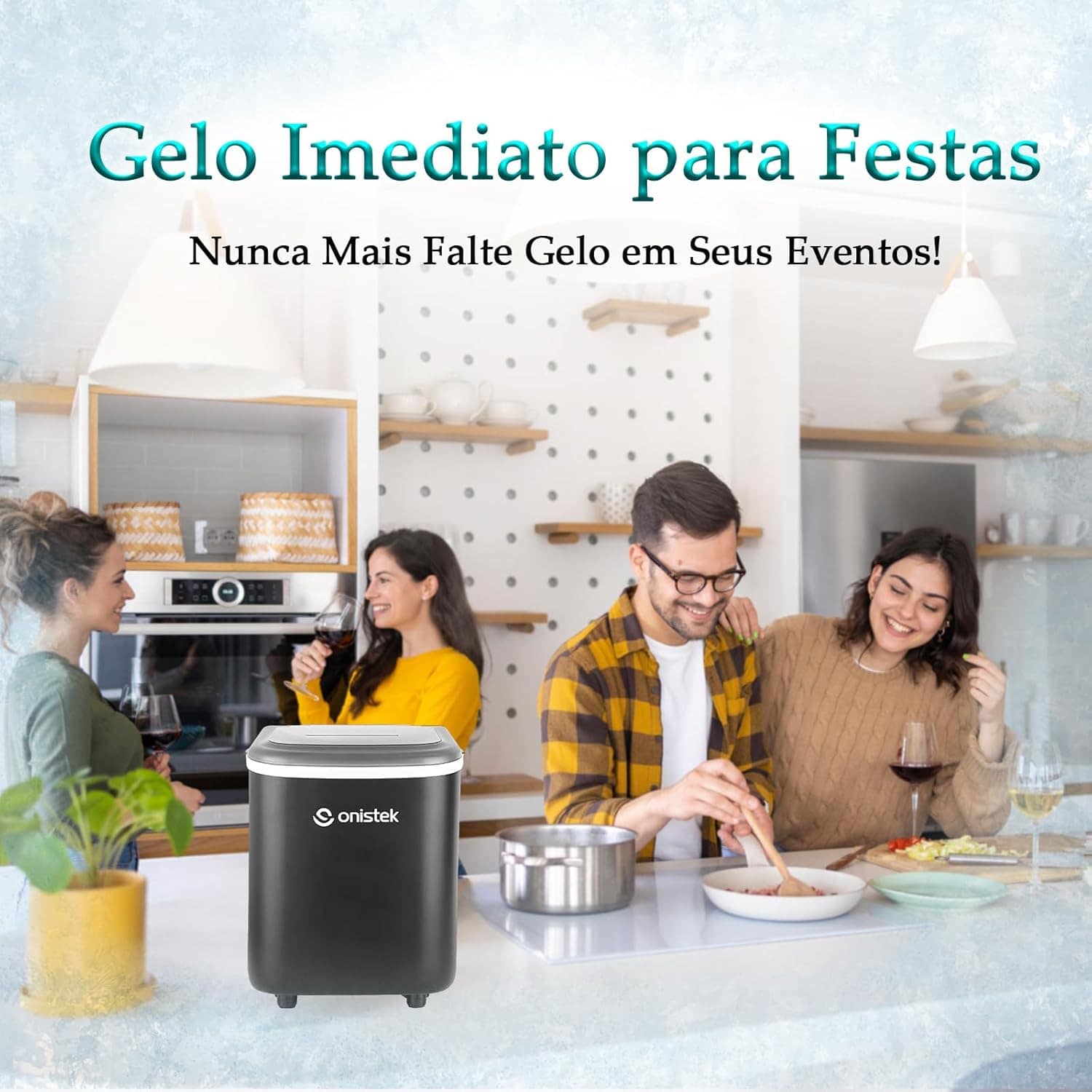 Máquina de Gelo 110V Portátil – Produção Rápida de 9 Cubos e... - Image 2