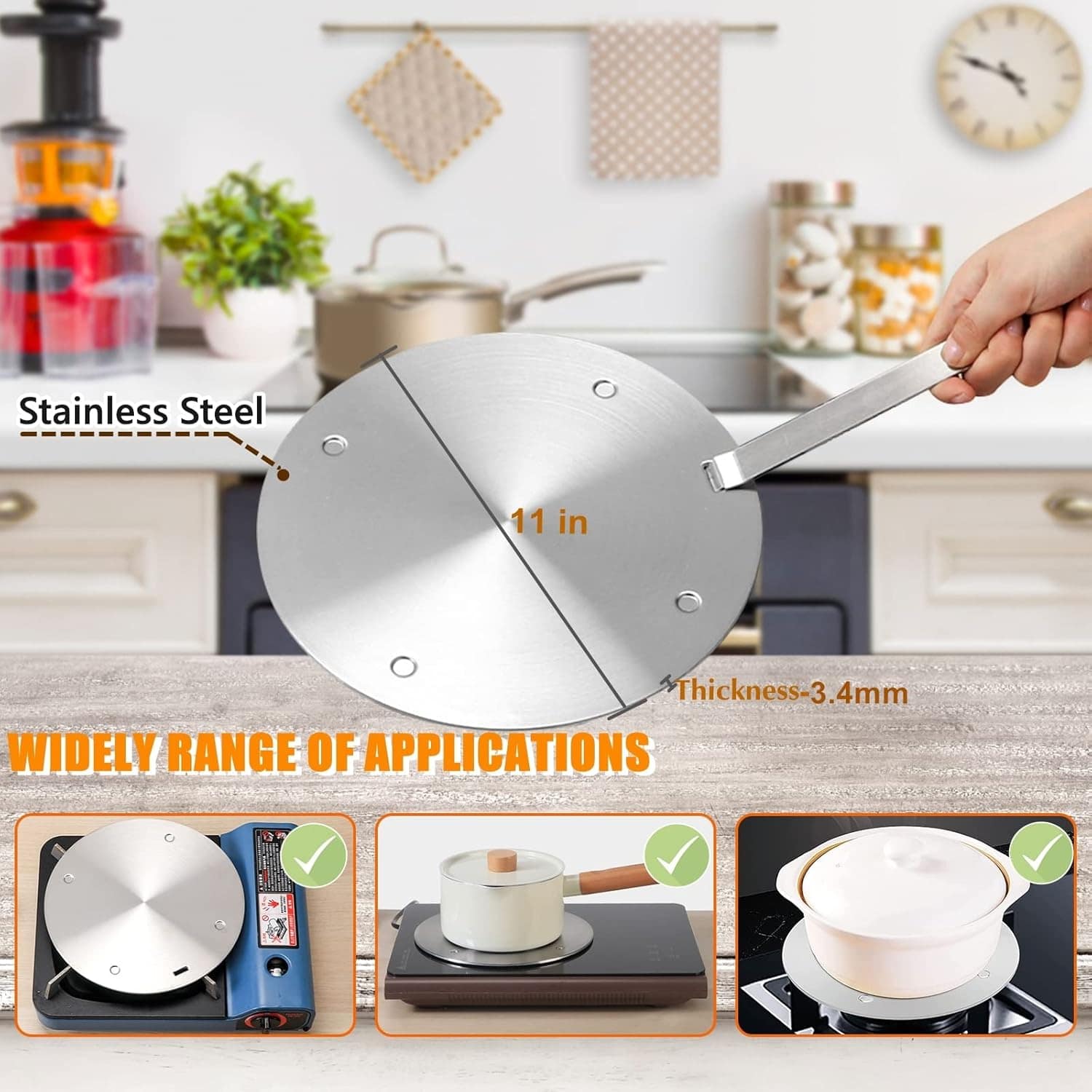 Placa Difusora de Calor para Fogão A Gás, Placa Adaptadora d... - Image 6