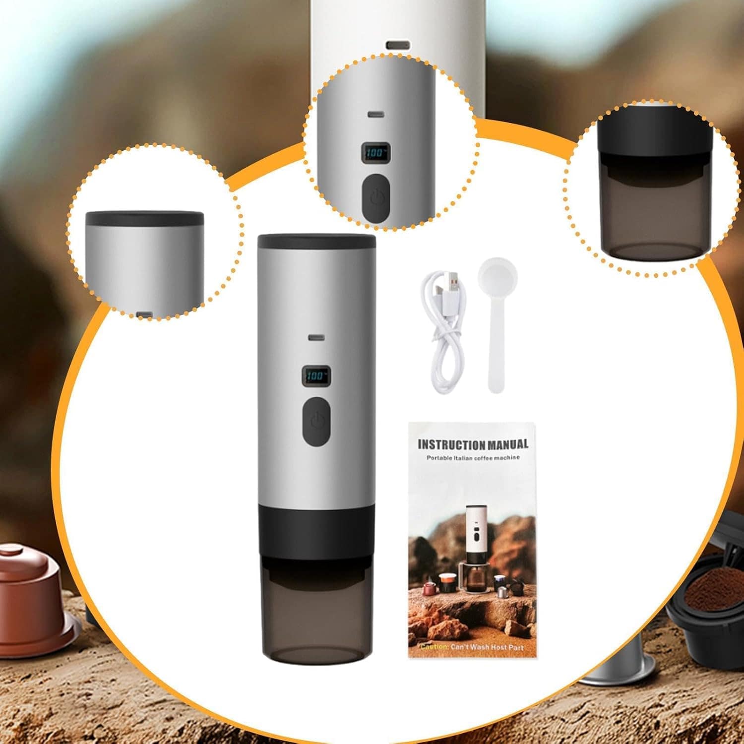 IEUDNS Máquina de café em cápsulas, cafeteira de viagem, pre... - Image 3