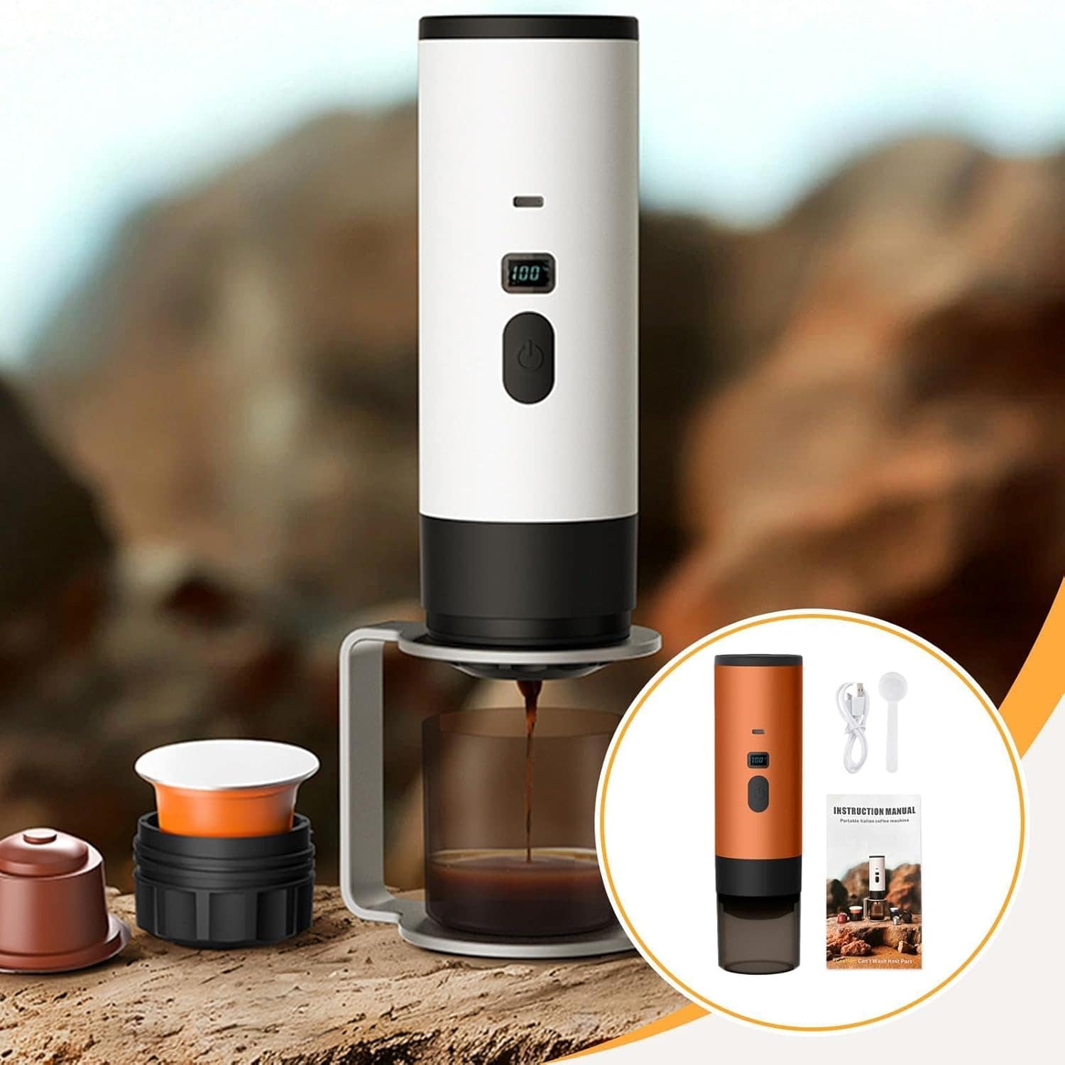 IEUDNS Máquina de café em cápsulas, cafeteira de viagem, pre... - Image 4