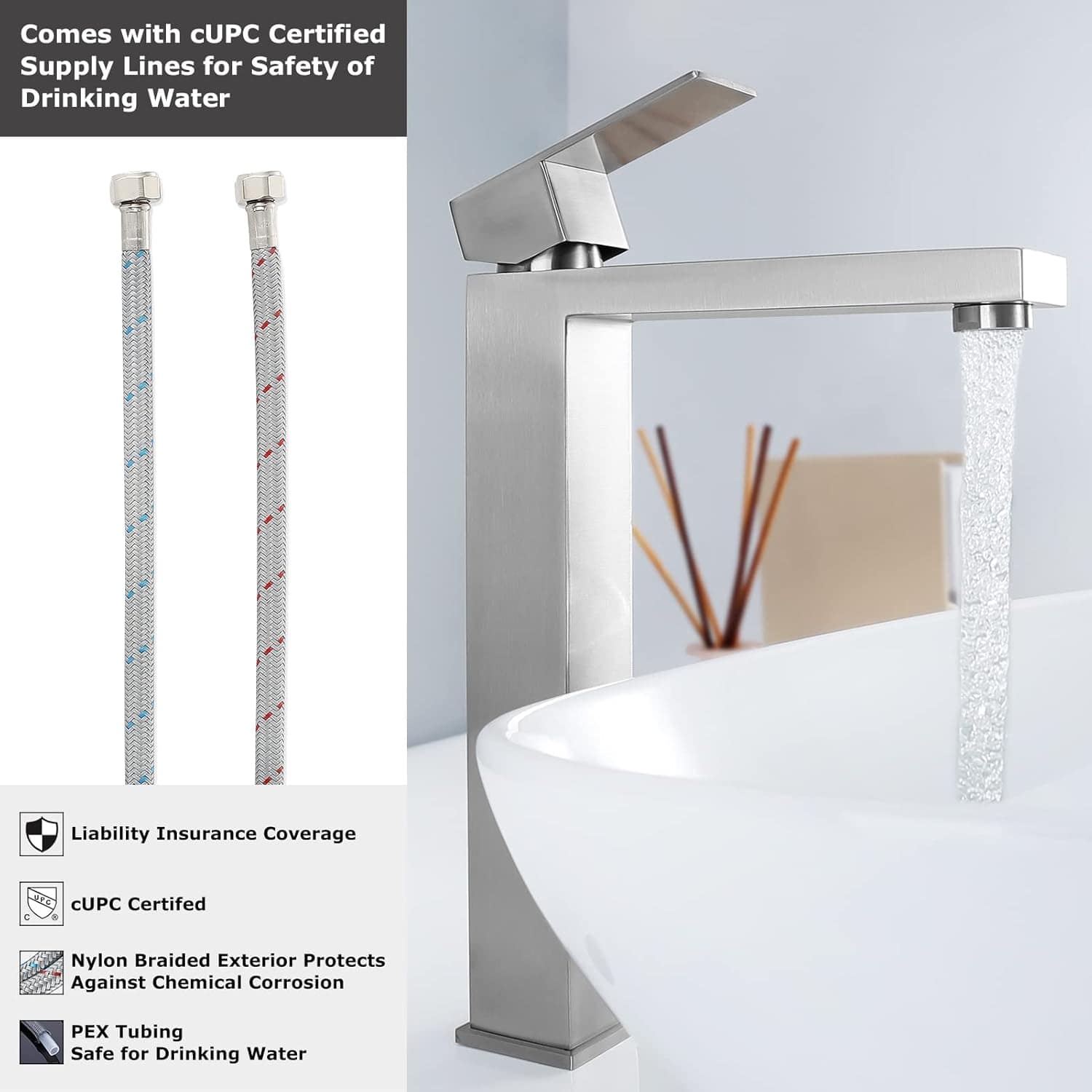 EZANDA Torneira de pia de vaso de manípulo único torneira mi... - Image 4