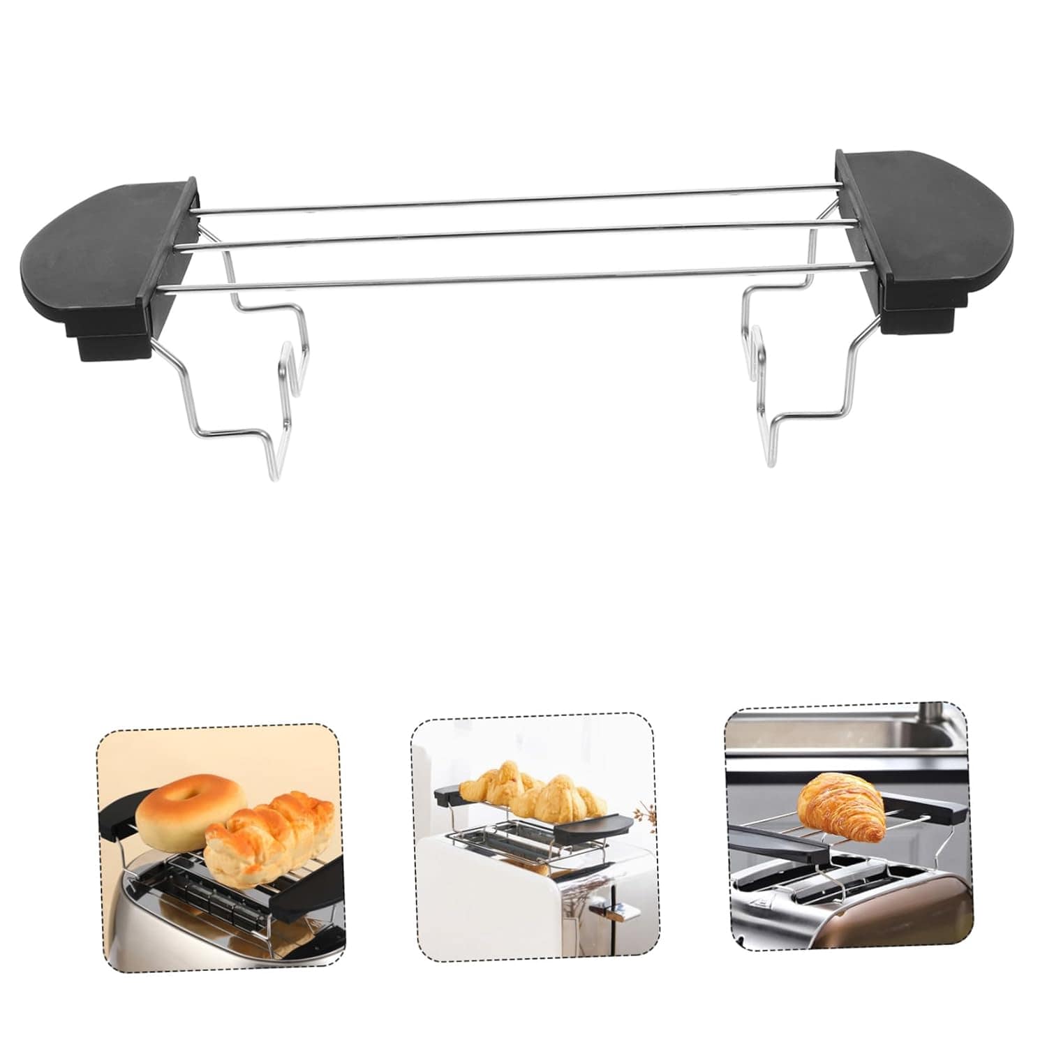 Ciieeo 1Peça Aço Inoxidável Torradeira Acessório Prático Gre... - Image 6