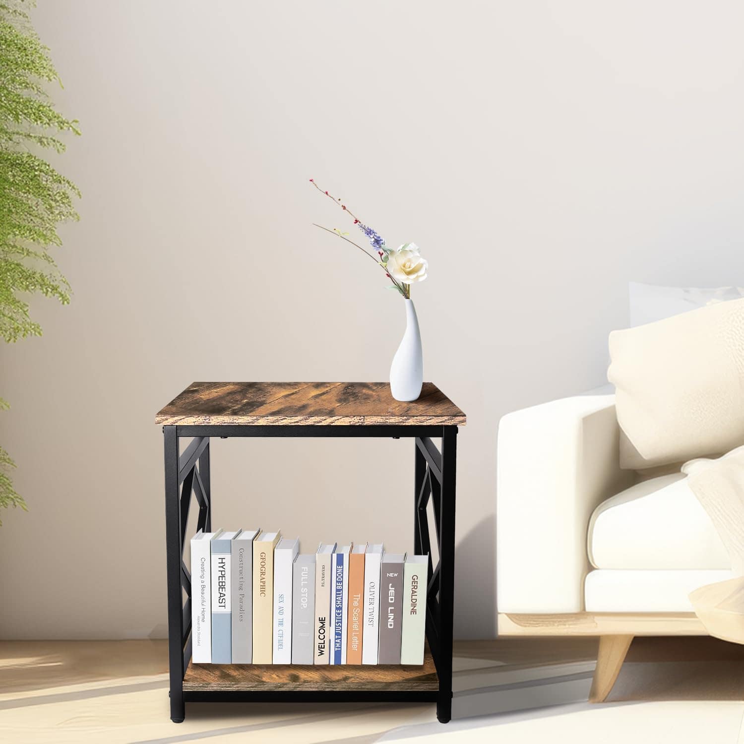 ZIONTOME Mini mesa de geladeira com armazenamento industrial... - Image 2