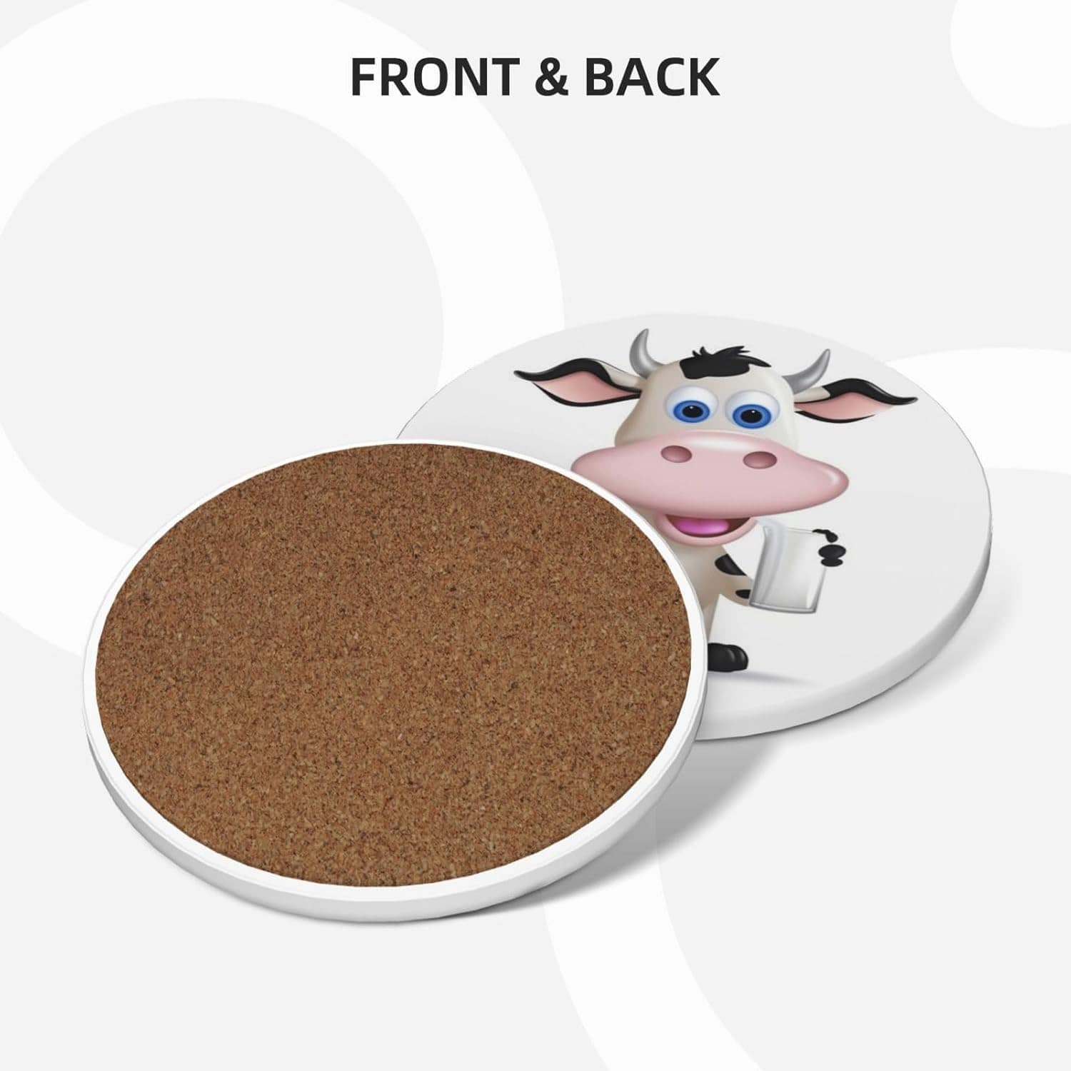 Porta-copos de vaca leiteira para bebidas com suporte conjun... - Image 2