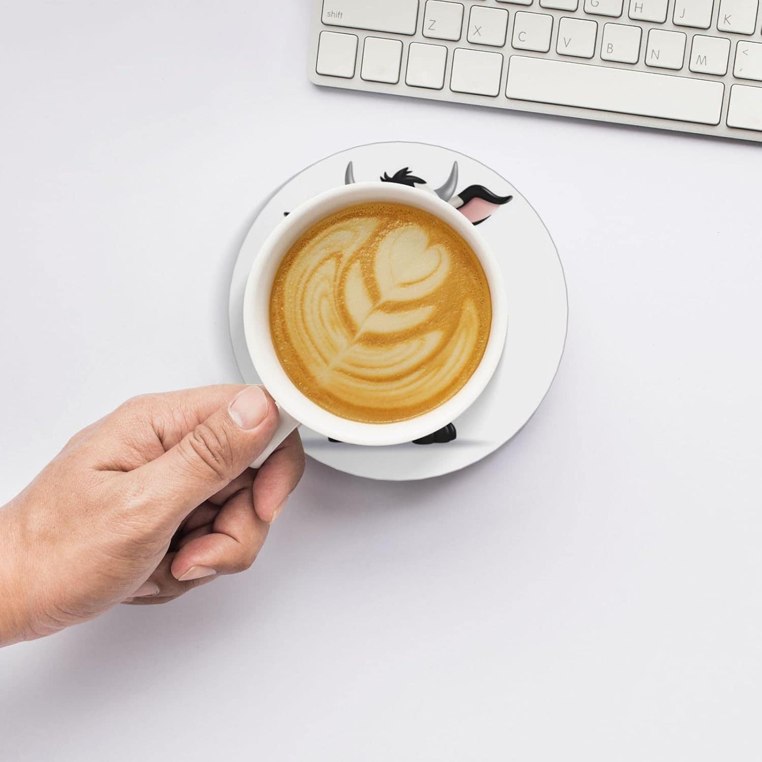 Porta-copos de vaca leiteira para bebidas com suporte conjun... - Image 6