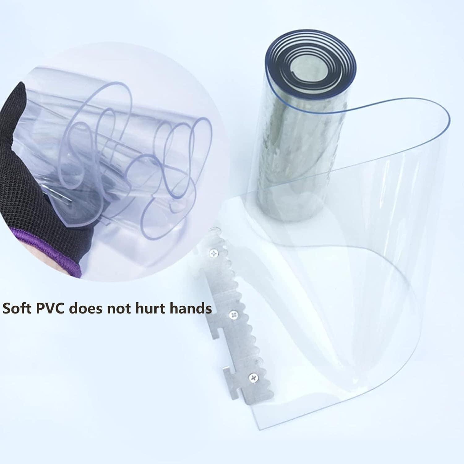 Cortina de porta transparente Curta do freezer PVC Cortina d... - Image 3