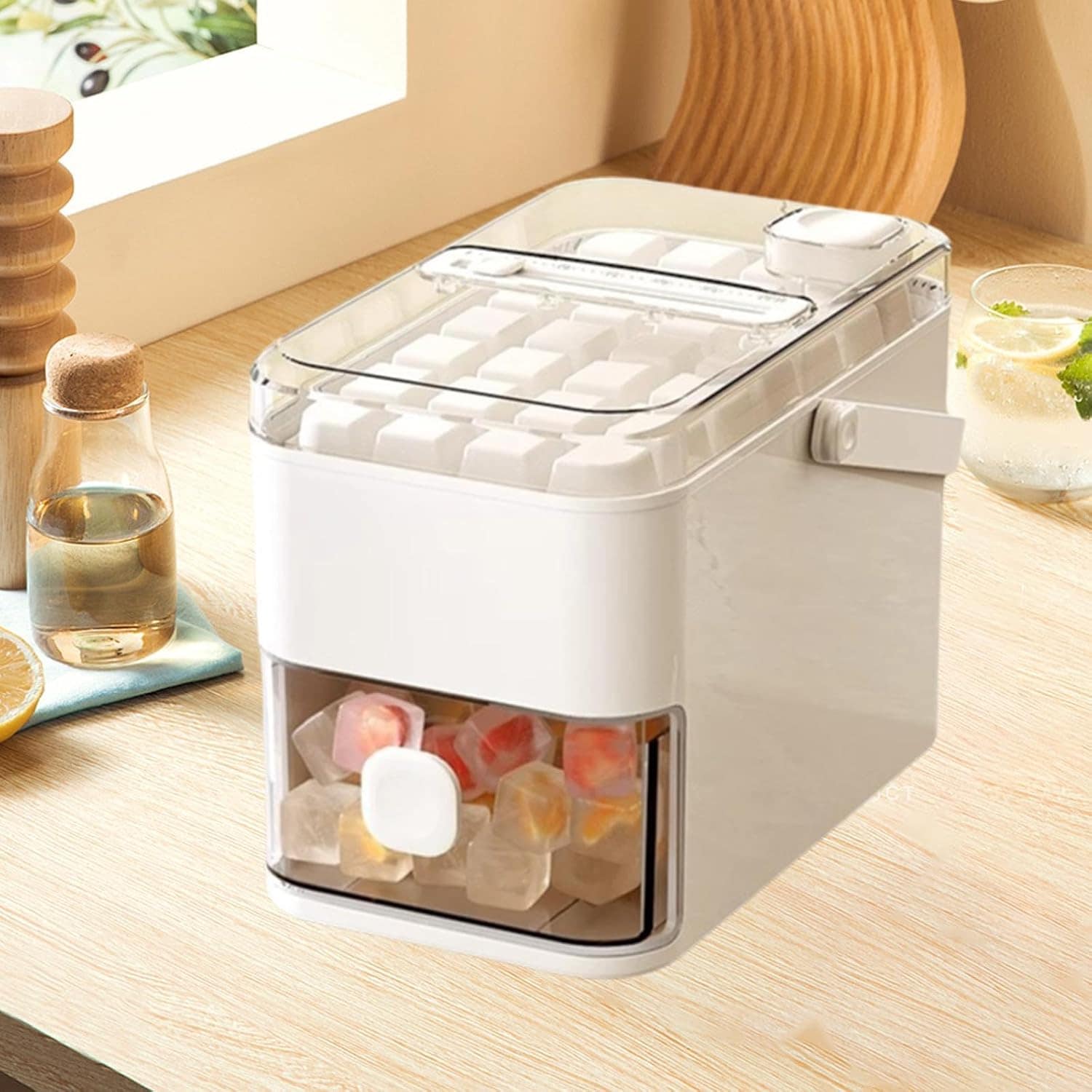 Yajuyi Bandeja de gelo com tampa, utensílios para fazer gelo... - Image 3