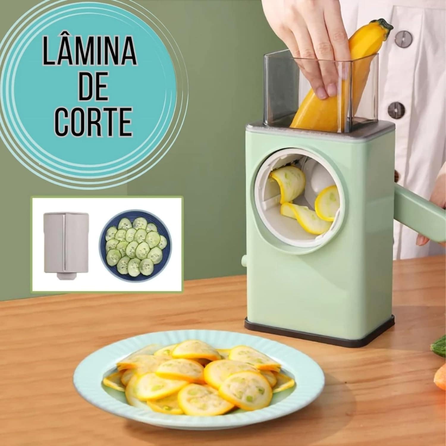 Cortador e Ralador Multifuncional 3 em 1 – Fatiador de Legum... - Image 4