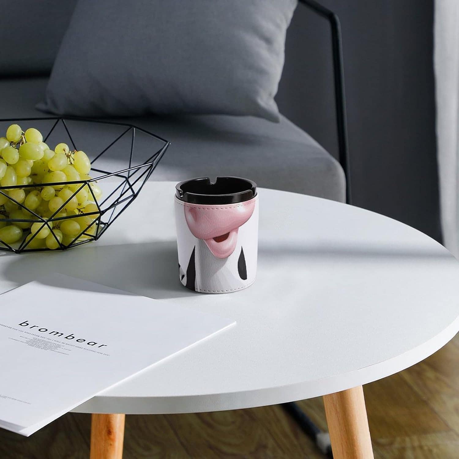 Cinzeiro de couro de vaca leiteira de desenho animado para c... - Image 5