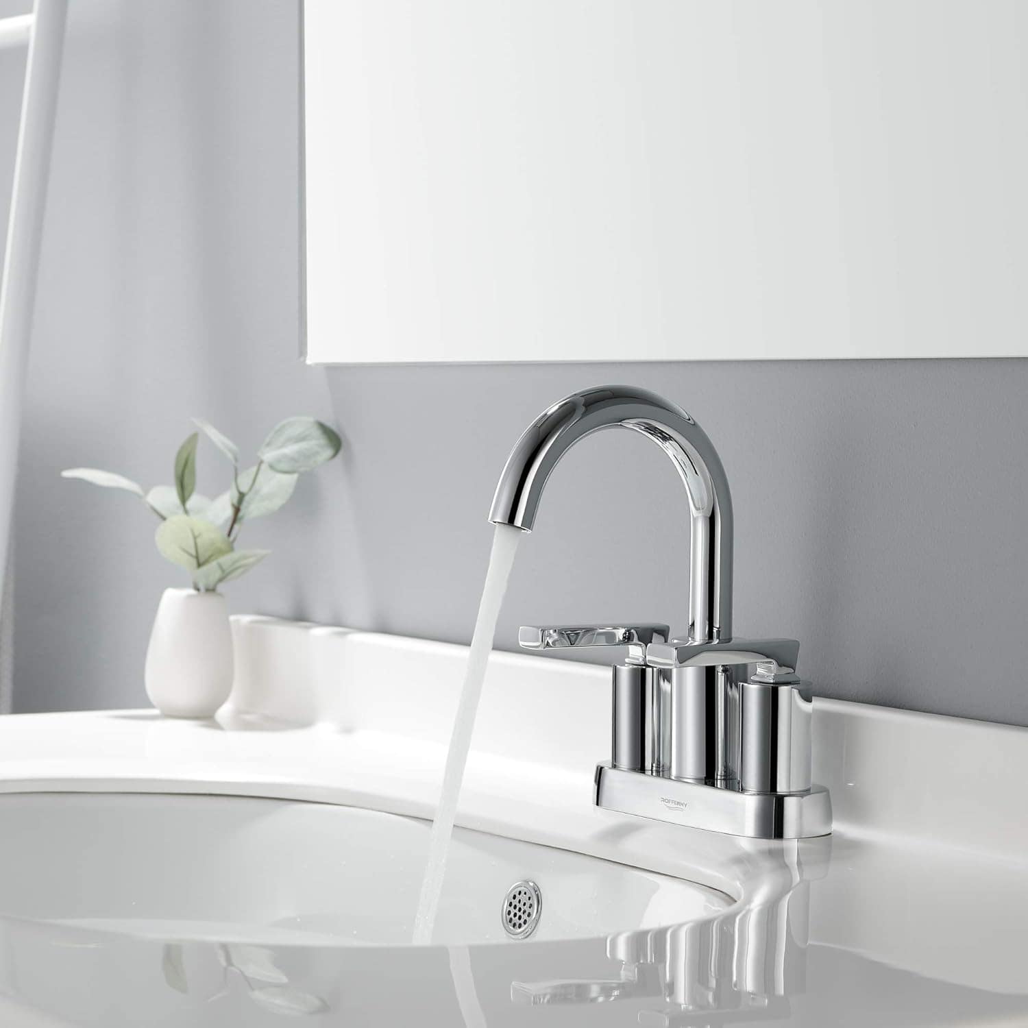 Torneira de banheiro cromada de 10 cm, torneira contemporâne... - Image 3