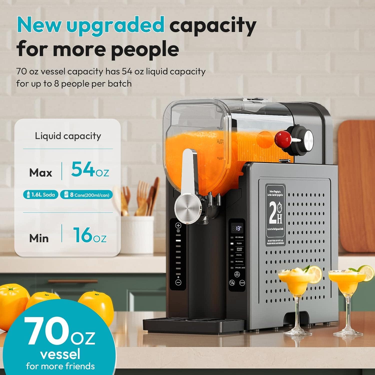 Rellytech Máquina Slushy para casa – Máquina de sorvete de 2... - Image 2